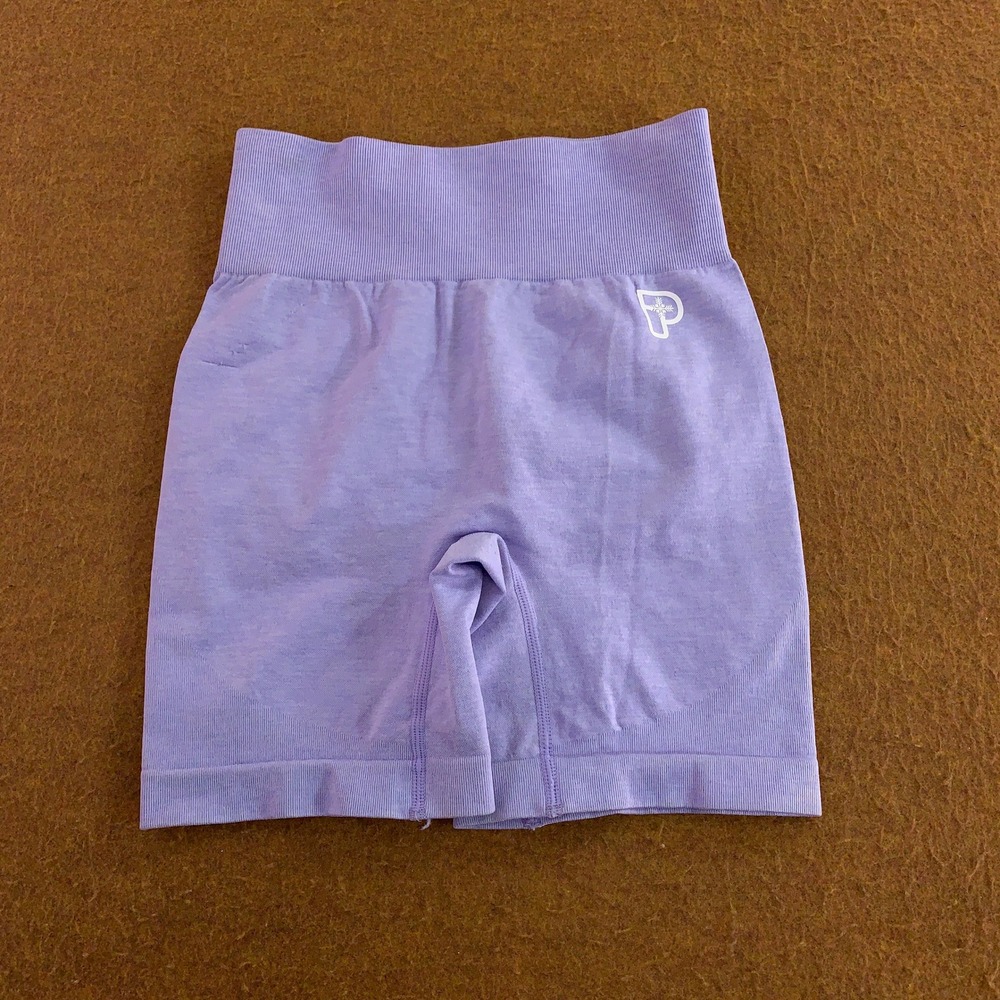Progress Womens Small Purple Ffion Davies Seamless Athletic Shorts New *Flaw
